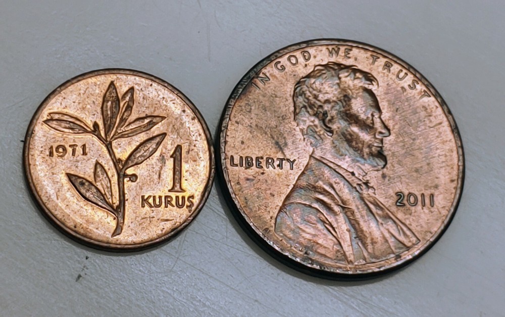 Turkey, 1971 1 Kurus Coin