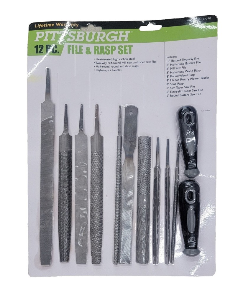 Pittsburgh 12pc File and Rasp Set