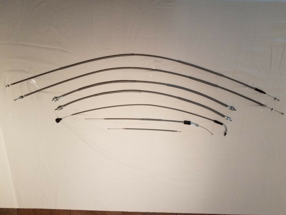 reproduction 1969 at1 ct1 control cable 7 pc. set (fits yamaha)