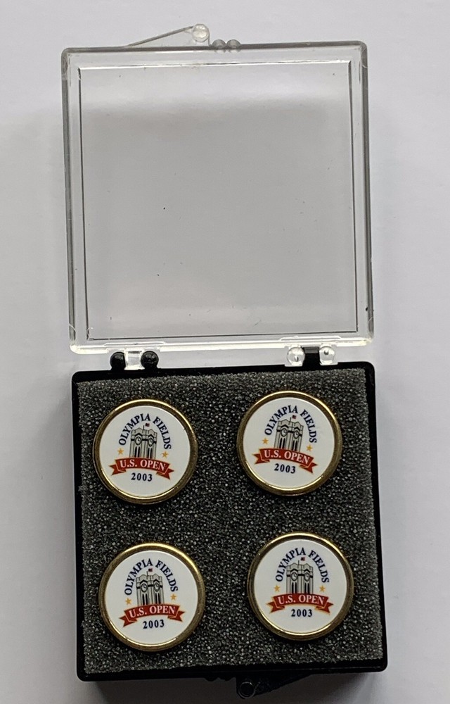 2003 U.S. Open golf Ball Markers olympia fields 4 pack pga