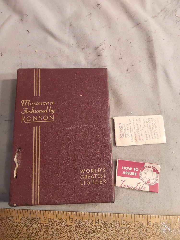 Ronson Boxed Mastercase Lighter Cigarette Case