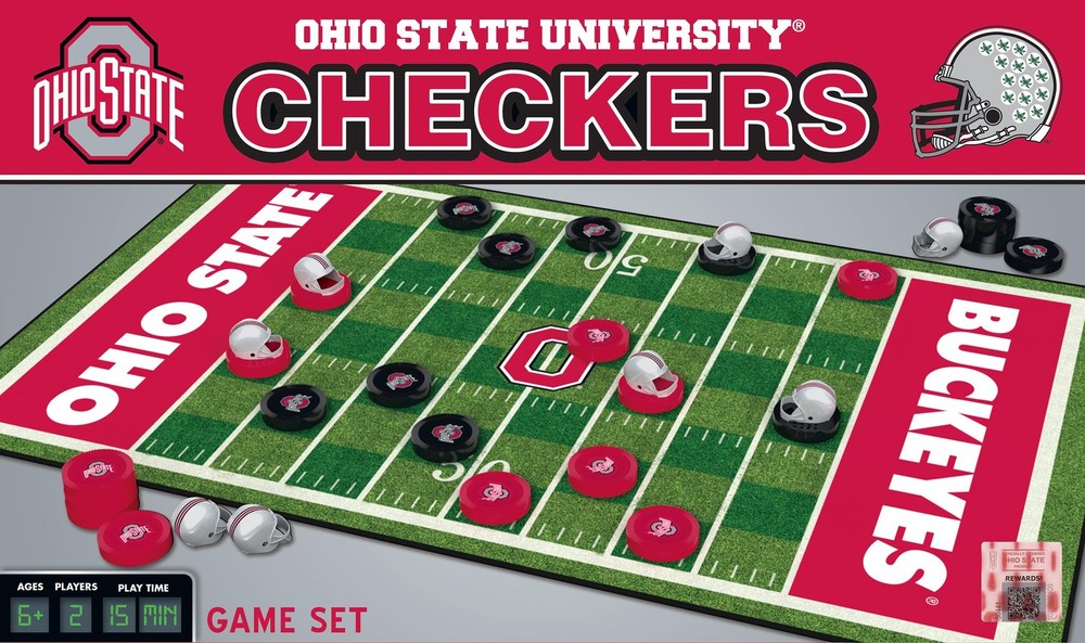 MasterPieces NCAA Ohio State Buckeyes Checkers Game, Licensed