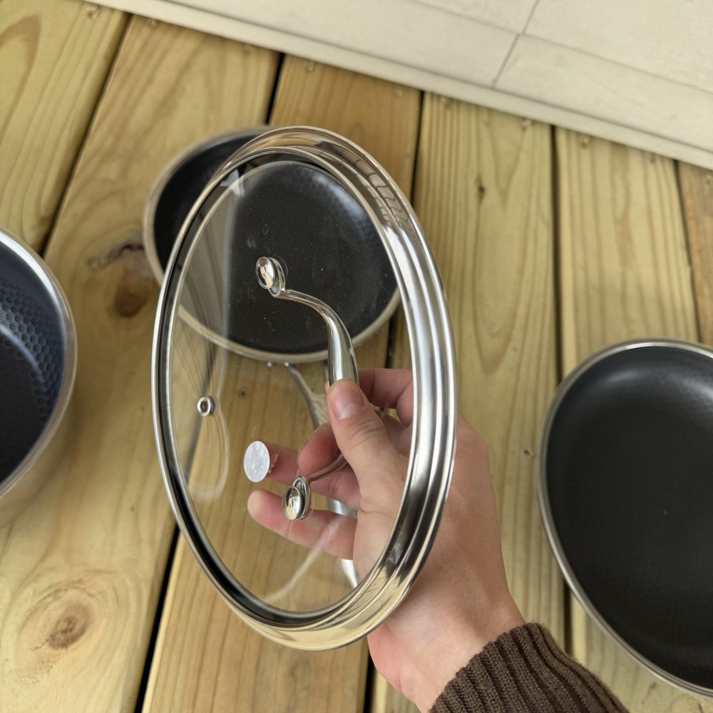 Hexclad Hybrid Cookware 8 Piece Set Preowned Great Condition