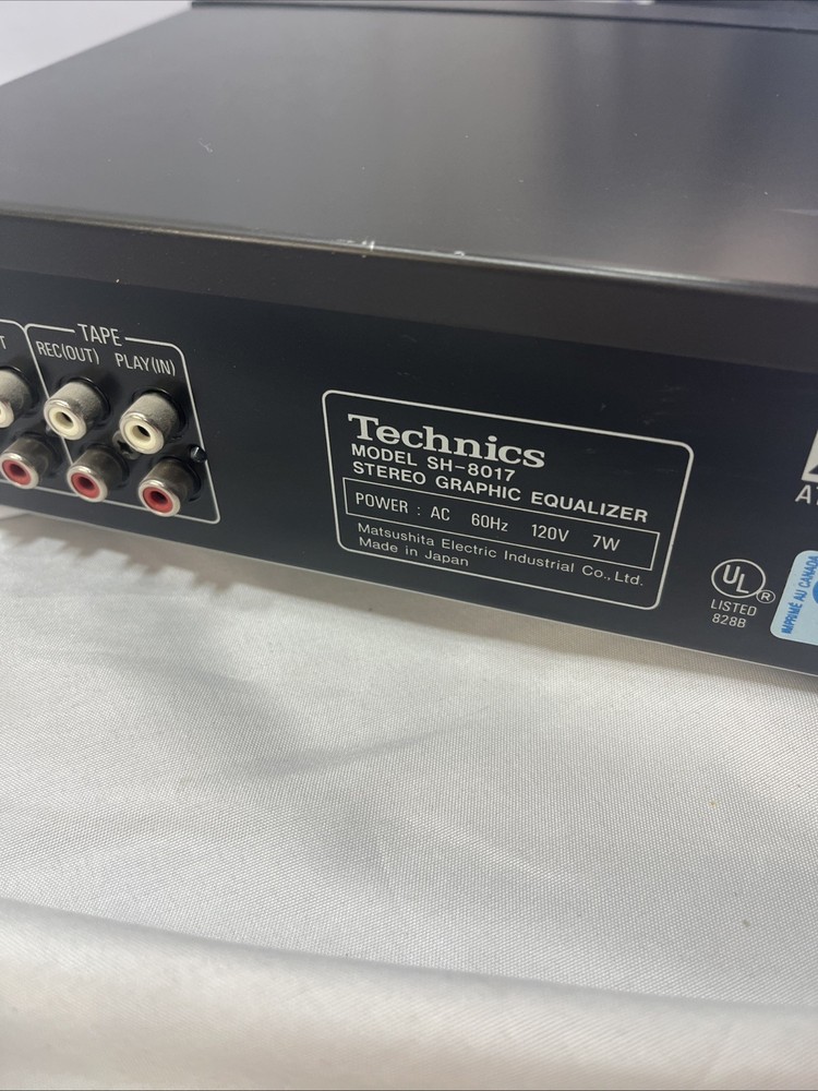 Technics SH-8017 Analog Stereo Graphic Equalizer w/ RCA Inputs Outputs Tested