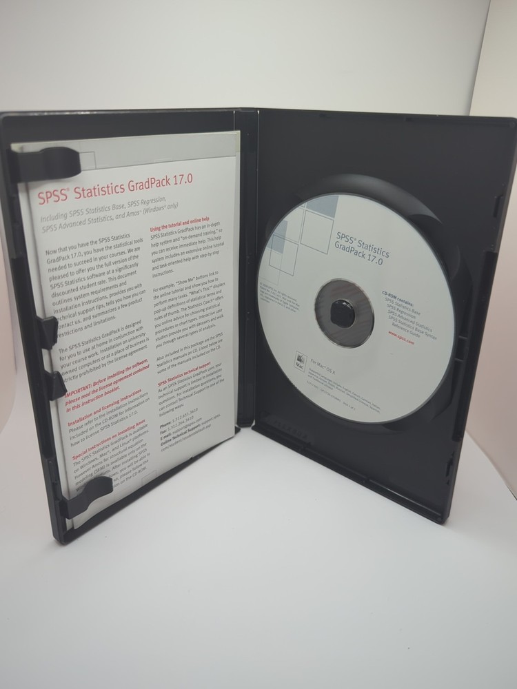 SPSS Statistics GradPack 17 Software Mac