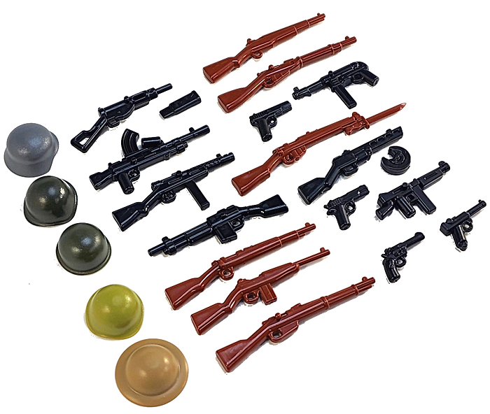 BrickArms WWII Pack v4 Weapons for Brick Minifigures