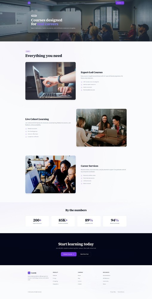 Premium Custom Website Design & Development – SEO Education service Website