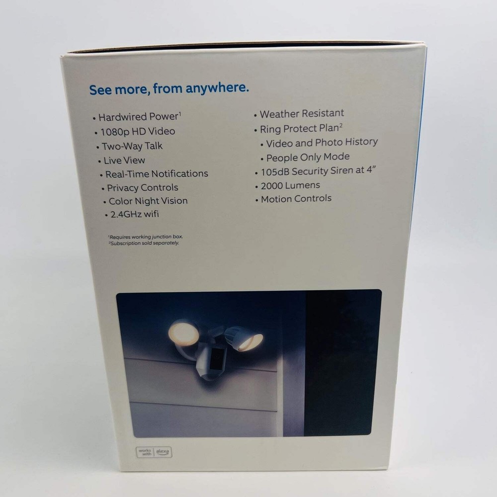 New Ring Floodlight Cam Wired Plus Security Camera