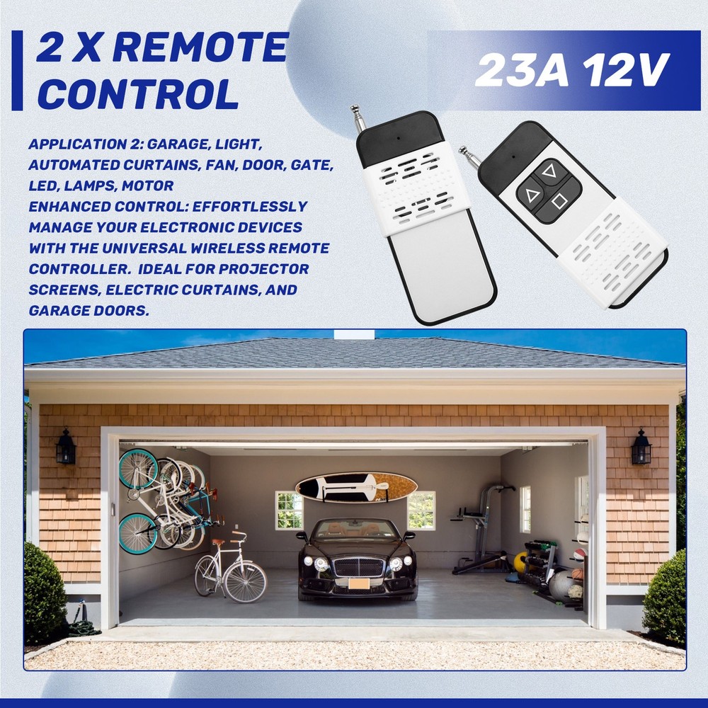 2Pcs 433Mhz Universal Remote Control 3 Buttons 1000M Transmitter Device4302