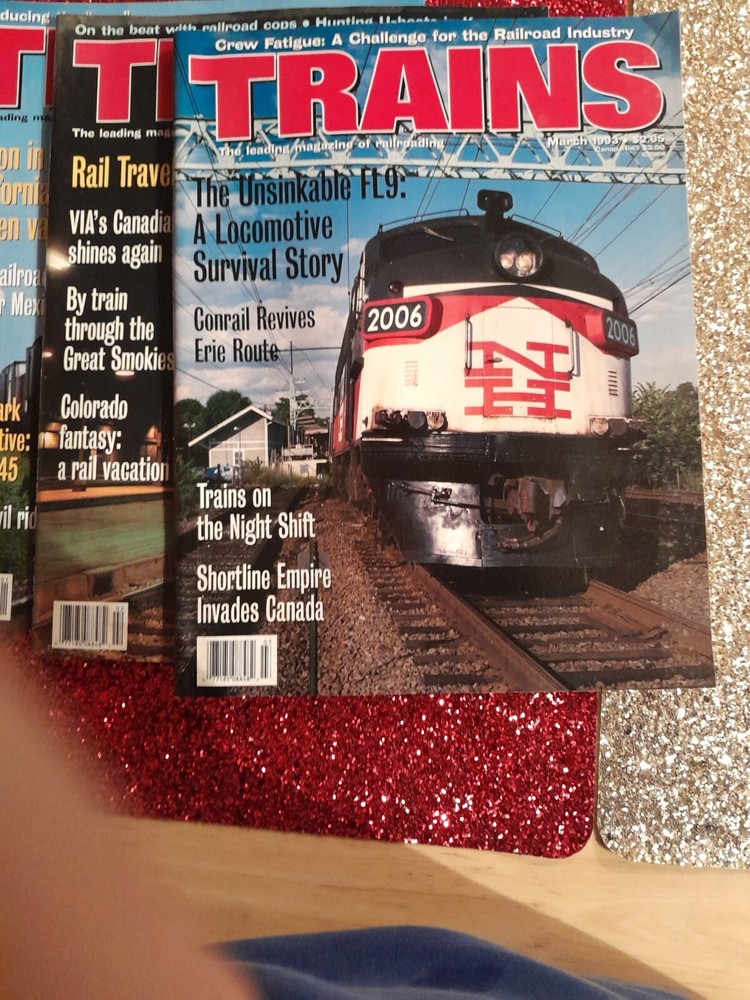 Trains Magazine Lot 1993 9 Issues