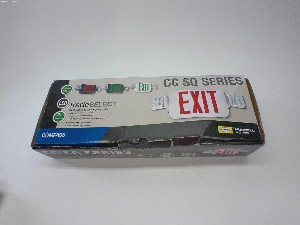 HUBBELL COMPASS CCRHOSQ LED EXIT SIGNS NSMP