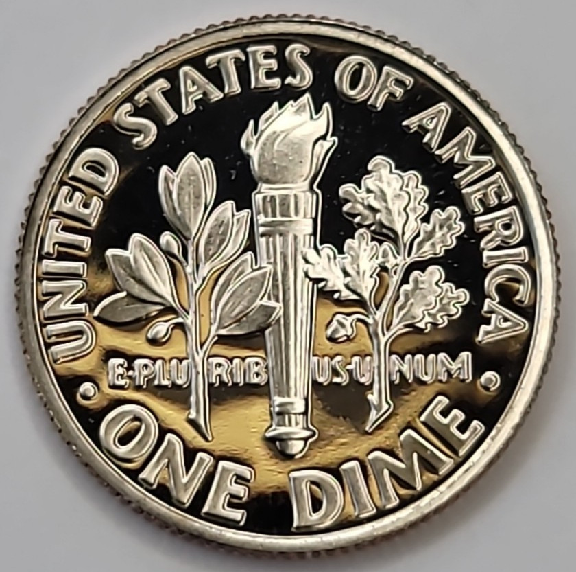 1990 S Gem Proof DCAM Roosevelt Dime CN-Clad
