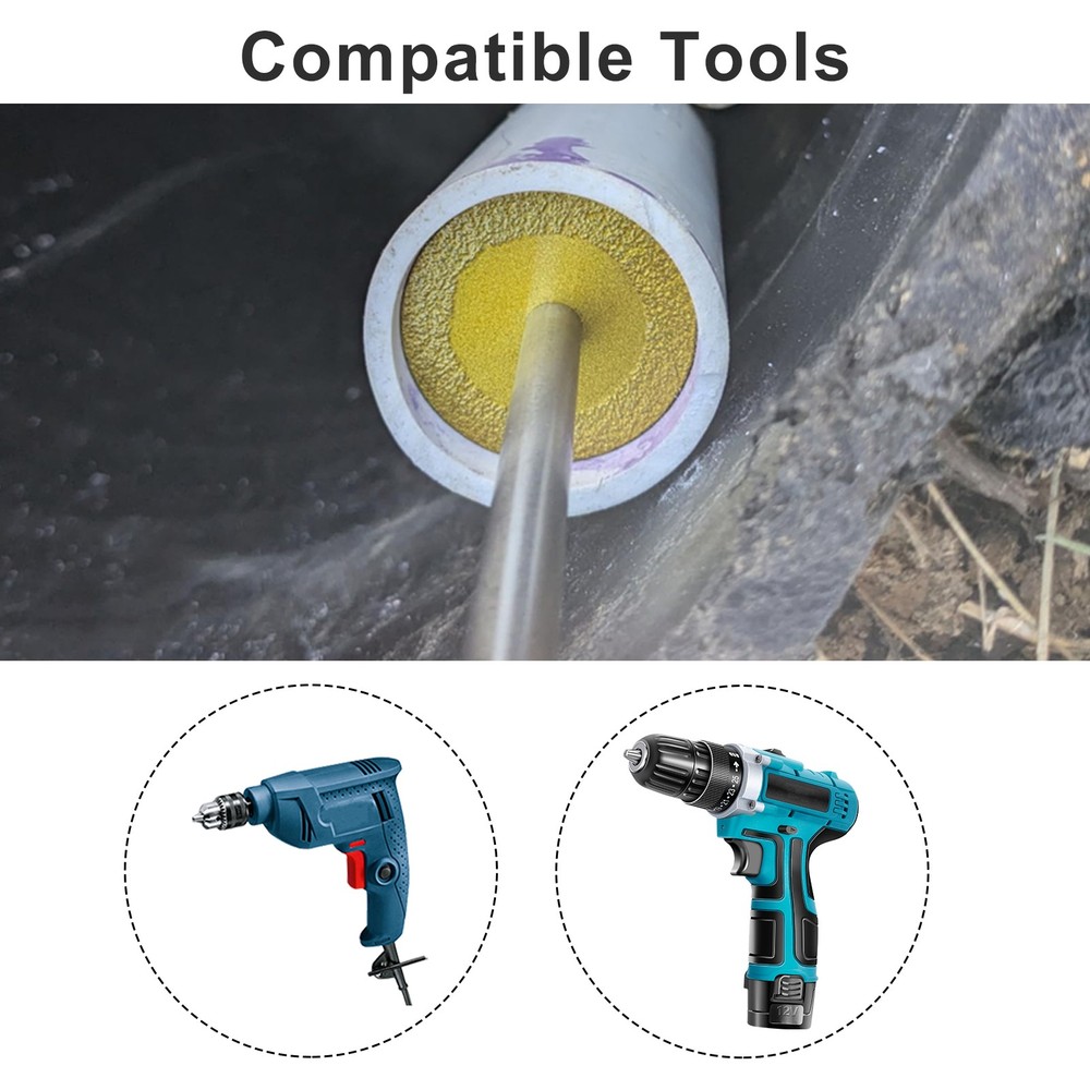 7"Adjustable Inside Pipe Cutter Diamond Wheel PVC Cutting Tool for Impact Driver