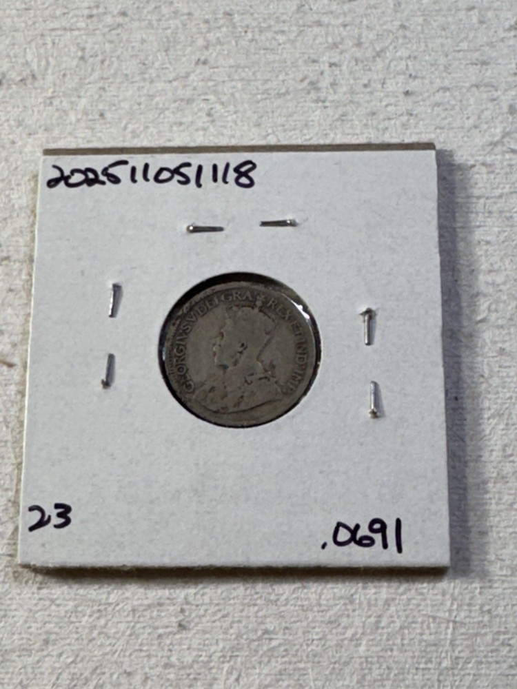 1918 Canada 10 Cents Silver Coin