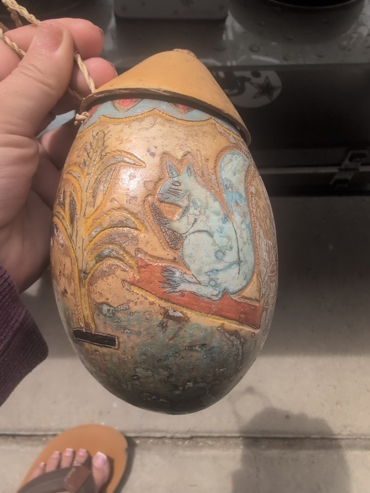 hand-painted gourd art