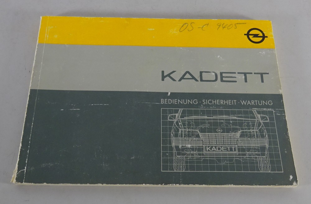 Operating Instructions / Manual Opel Kadett E from 04/1986