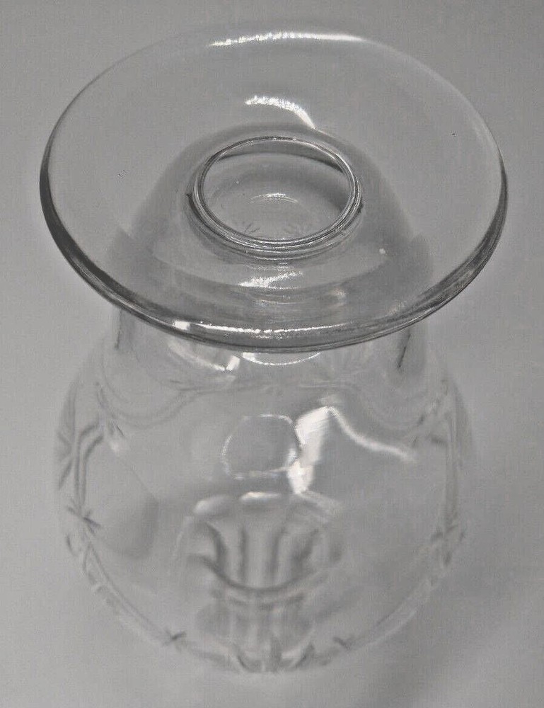 Crystal Decanter 13" Footed Vintage MCM