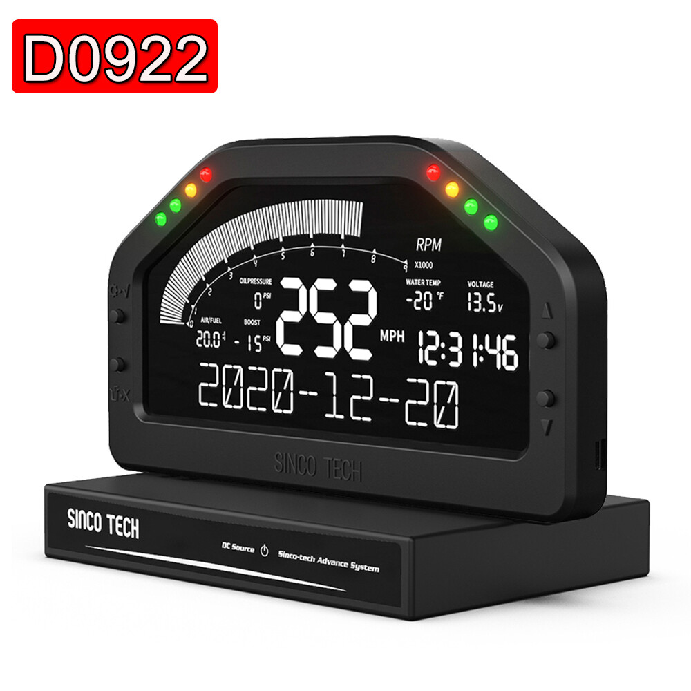 DO922 Sinco Tech Dashboard Sensor KIT Race Display Bluetooth LCD Screen Gauge