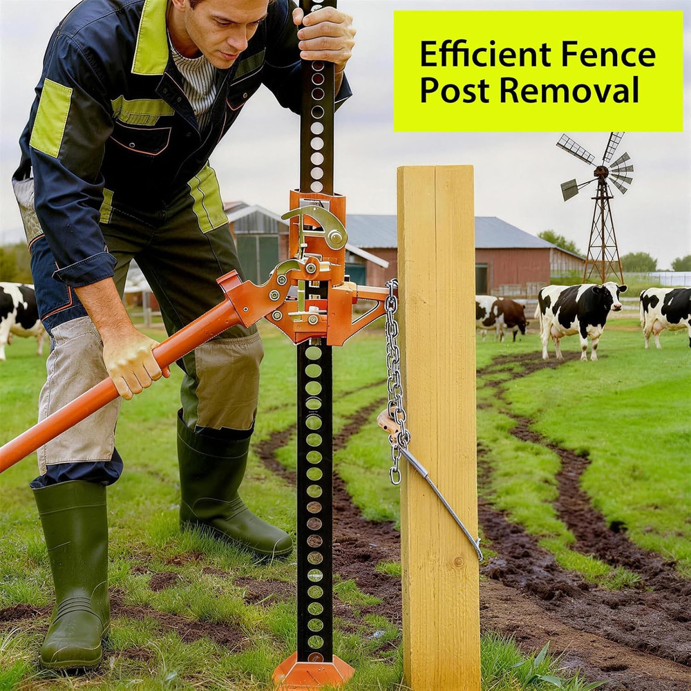 Fence Post Remover Tool – Heavy-Duty Galvanized Cable & Chain to Pull 4X4 Posts