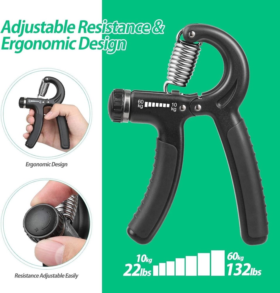 Adjustable Hand Grip Strengthener Forearm Trainer Grip Workout Tool