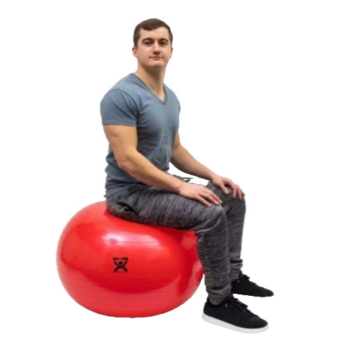 New! CanDo Inflatable Exercise Ball - Red - 38” (95 cm)