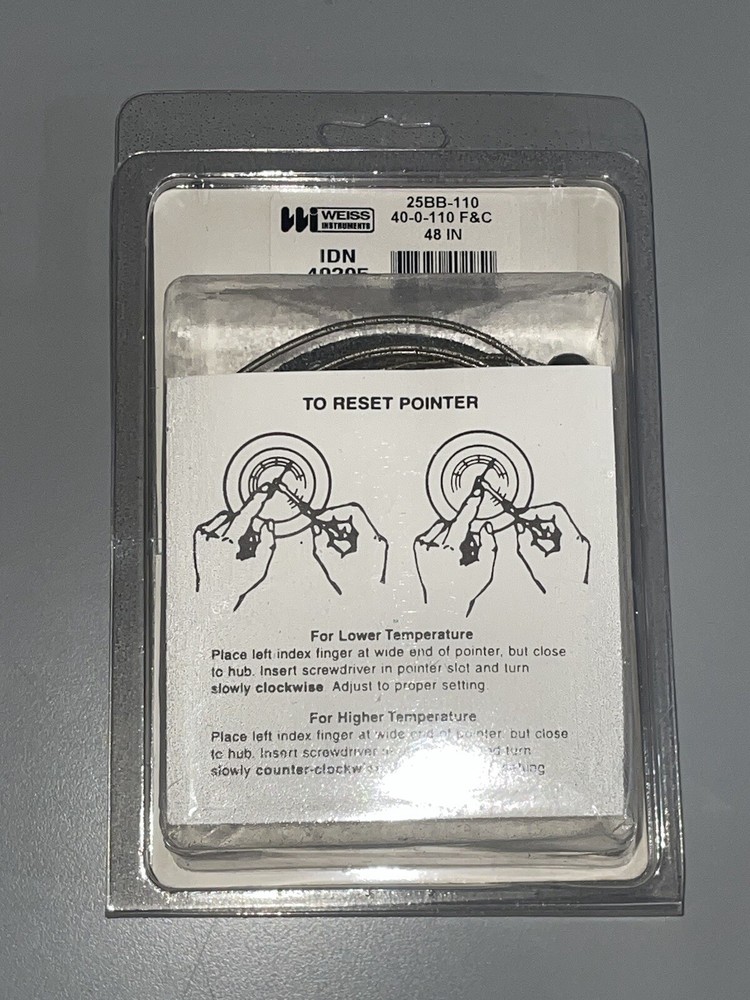 WEISS INSTRUMENTS 25BB-110 RF 2.5" REMOTE READING DIAL THERMOMETER