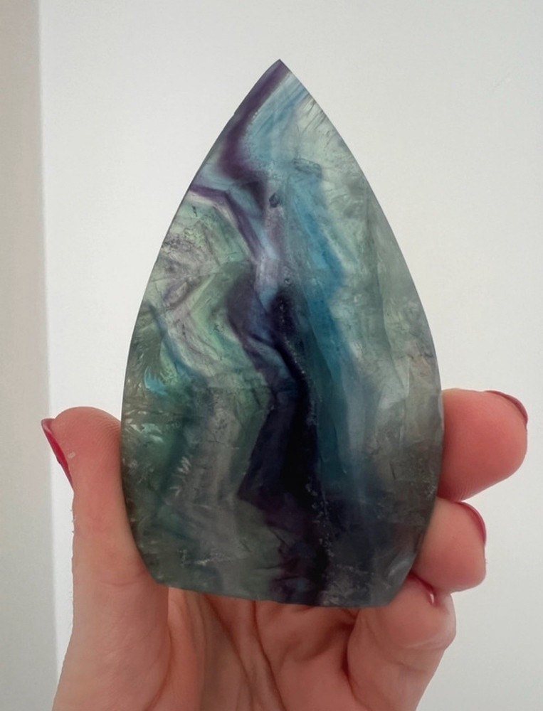 153g Fluorite Polished Teardrop