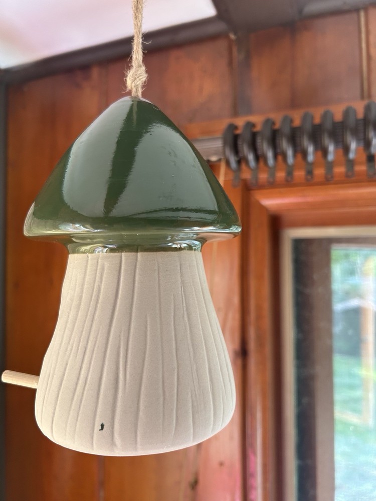 Painted Terra Cotta Birdhouse