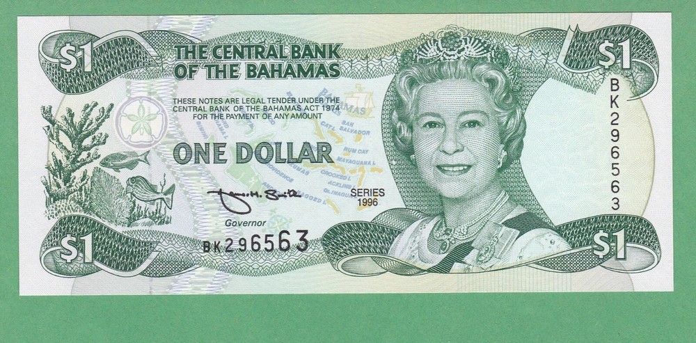 Bahamas 1 Dollar Note P-57  UNCIRCULATED