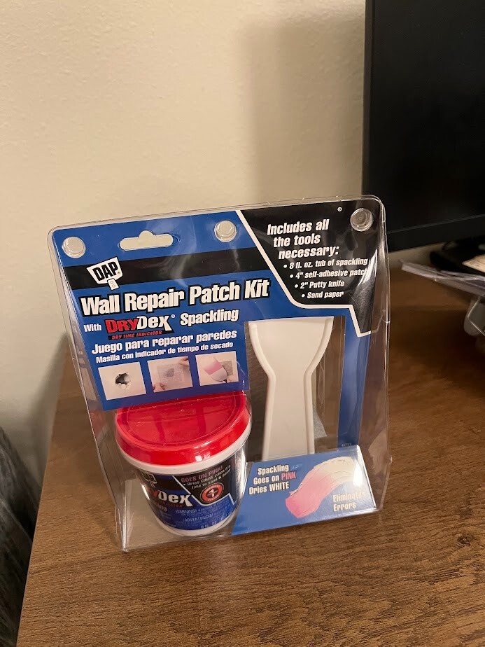 Wall Repair Patch Kit with DryDex Spackling