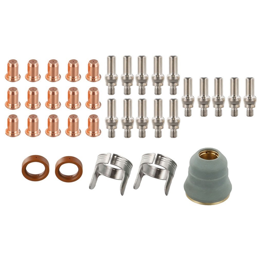 35PCS Plasma Cutter Torch Kit for IPT60 For PT40 Electrodes Tips Shield Cap