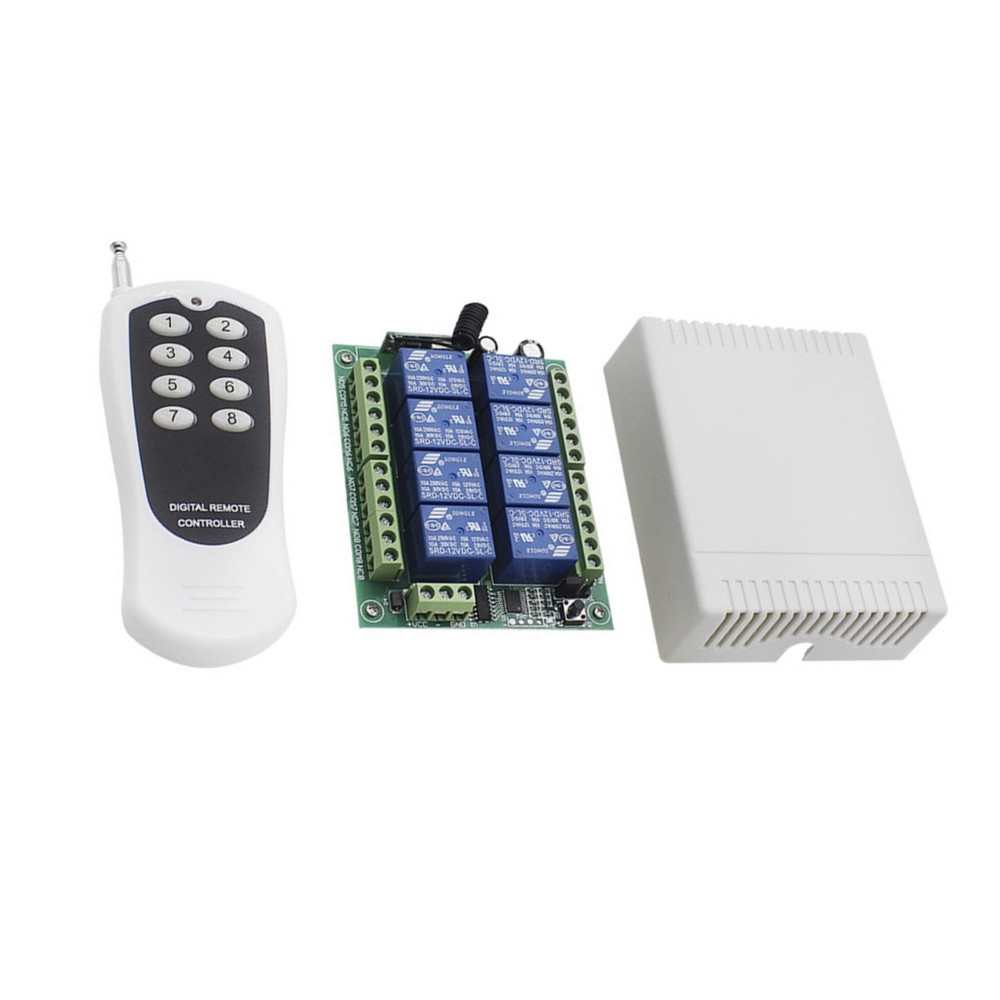 DC12V Relay 433mhz Multi Functional 433mhz 8CH wireless RF Remote Control Switch