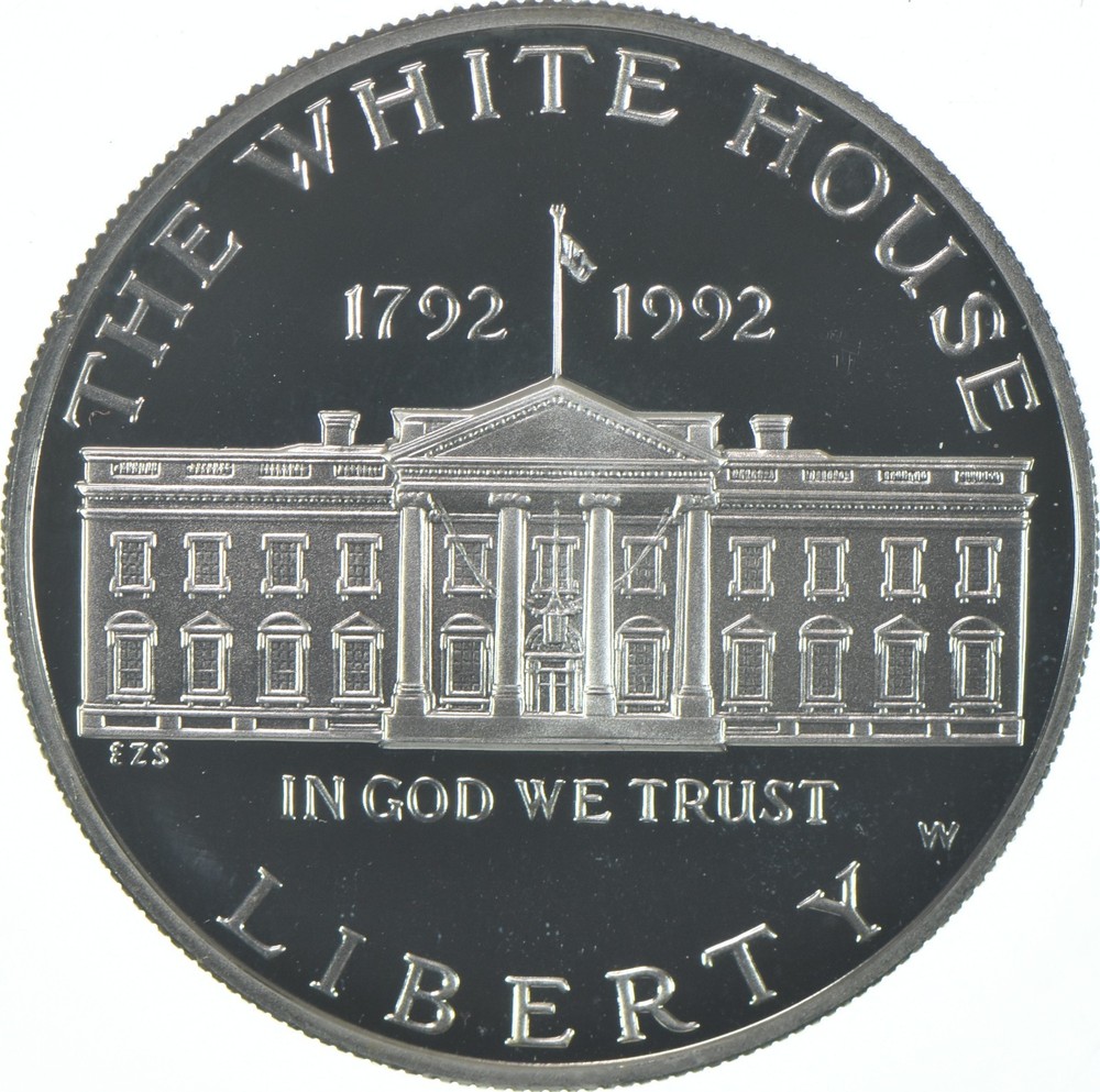 1992-W Proof White House Commemorative Silver Dollar $1