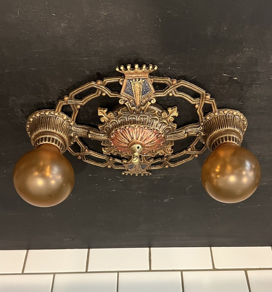 Single Great Flush Mount Crowns Double Socket Fixture 42B