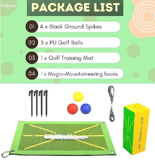 8PC/Set Golf Training Mat for Swing Detection Batting Practice Training Aid Game