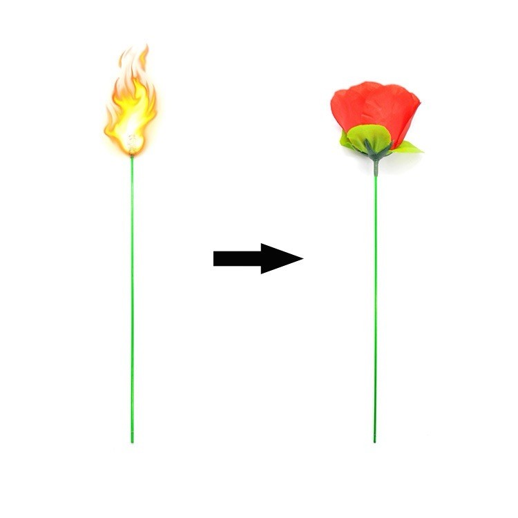 100pcs Fire To Rose Magic Prop