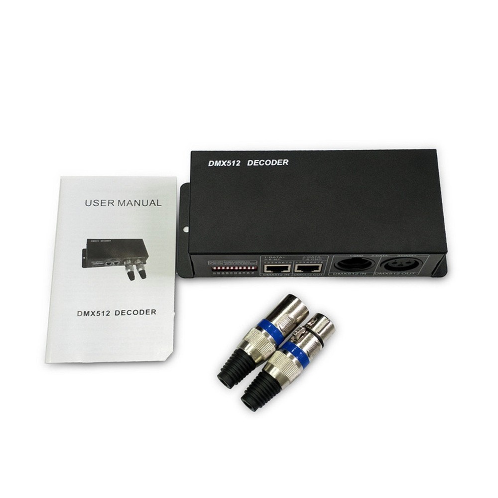 DC12V~24V LED RGBW DMX 512 Controller Decoder Dimmer 4 Channel 8A Stripe Light T