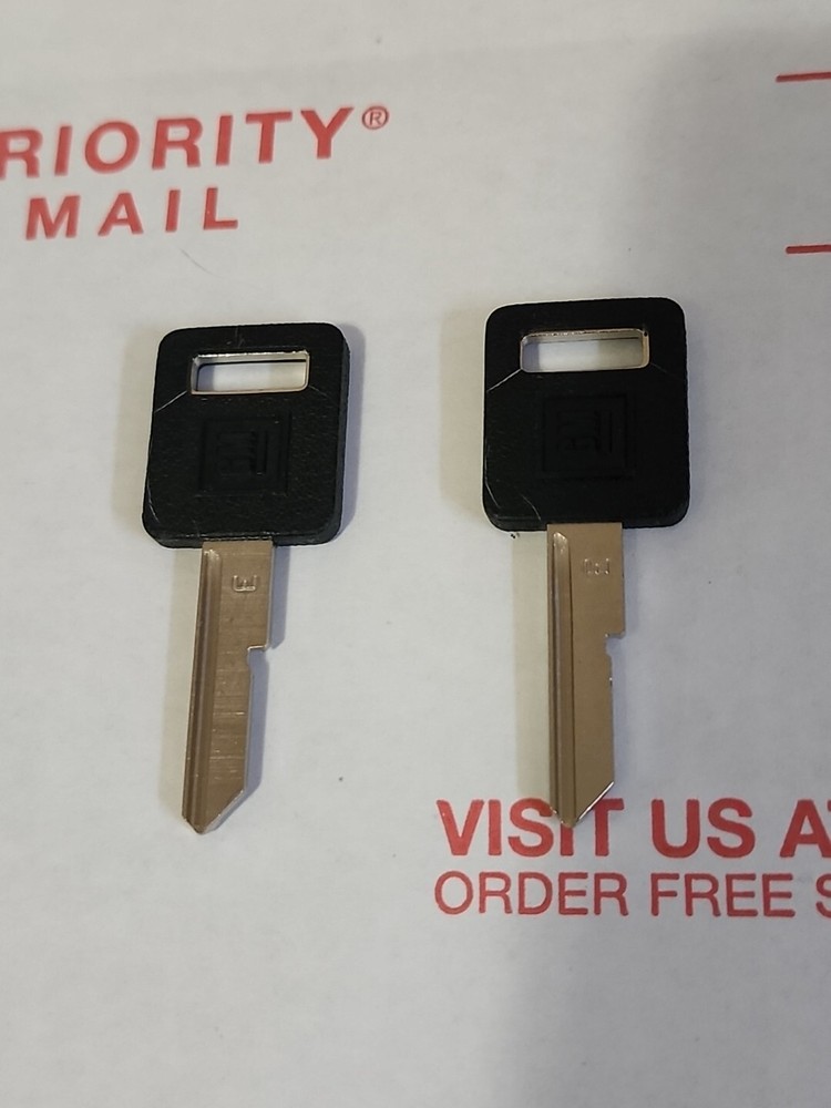 1969 1973 1977 1981 Chevrolet Corvette Pontiac Buick "E" Code Molded Key Blanks