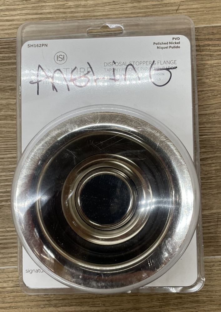 Signature Hardware SH162PN 3-1/2" Kitchen Garbage Disposal Flange+Stopper -READ-