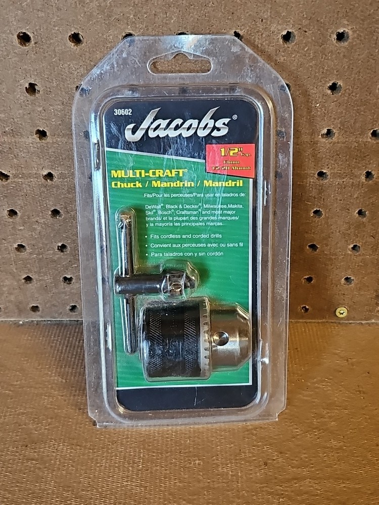 Jacobs 30598 Multi-craft 3-flat Plain Bearing Shank Drill Chuck