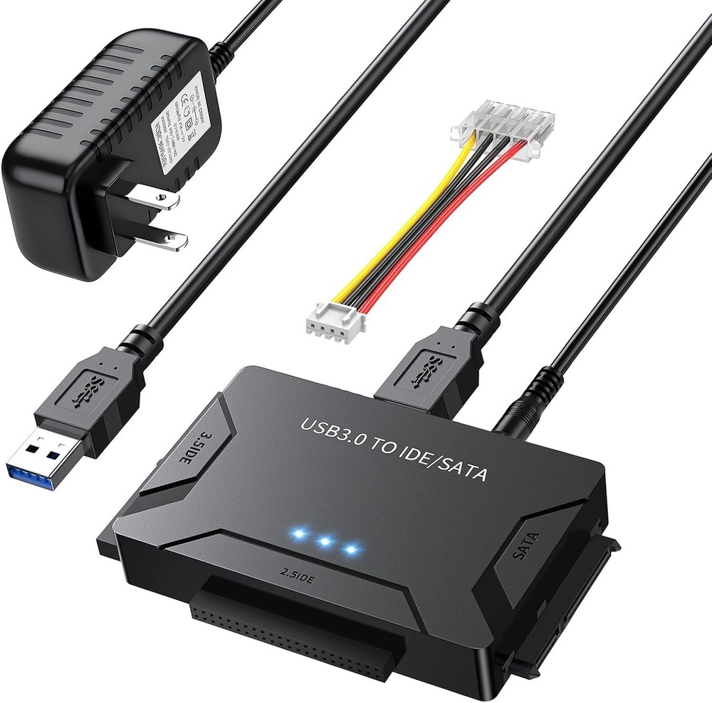 Hard Drive Reader USB 3.0 SATA IDE Adapter Multi-Device Data Recovery Kit