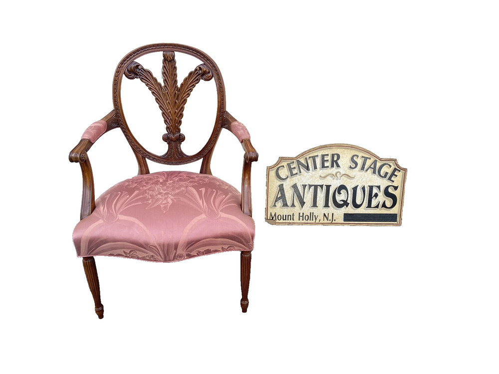 65887 Solid Mahogany Decorator Armchair Chair