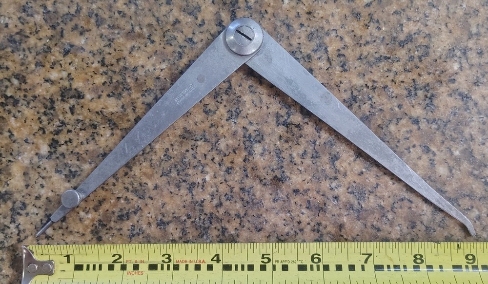 🗽 VINTAGE UNION TOOL HERMAPHRODITE 8" DIVIDER CALIPER