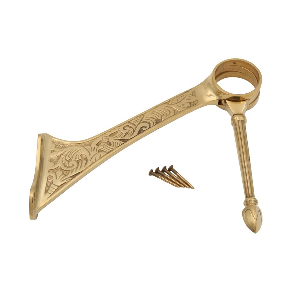 Swing Arm Cast Solid Brass Bar Foot Rail 2 inches