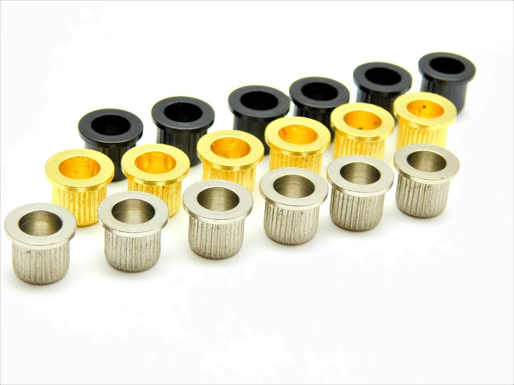 String through Ferrules for Guitar Large size Vintage Chrome, Black, Gold