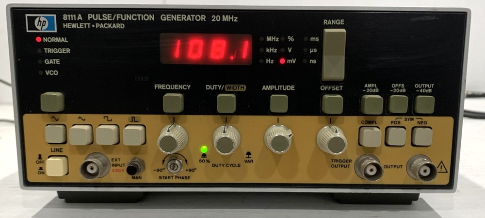 Hewlett Packard HP 8111A Pulse/Function Generator 20MHz Tested