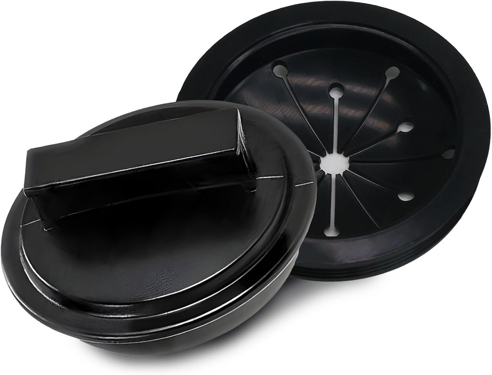 3 Inch Garbage Disposal Splash Guard and Kitchen Sink Stopper, Black