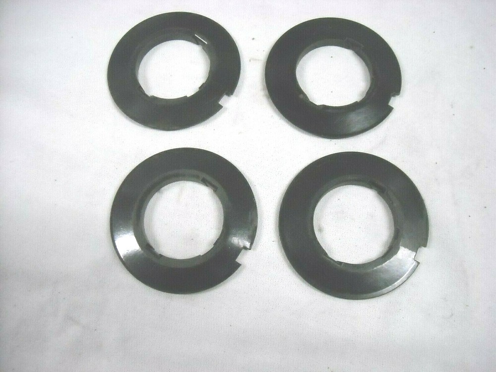 Four Automatic Electric Bakelite Number Plates, Black with White Numbers
