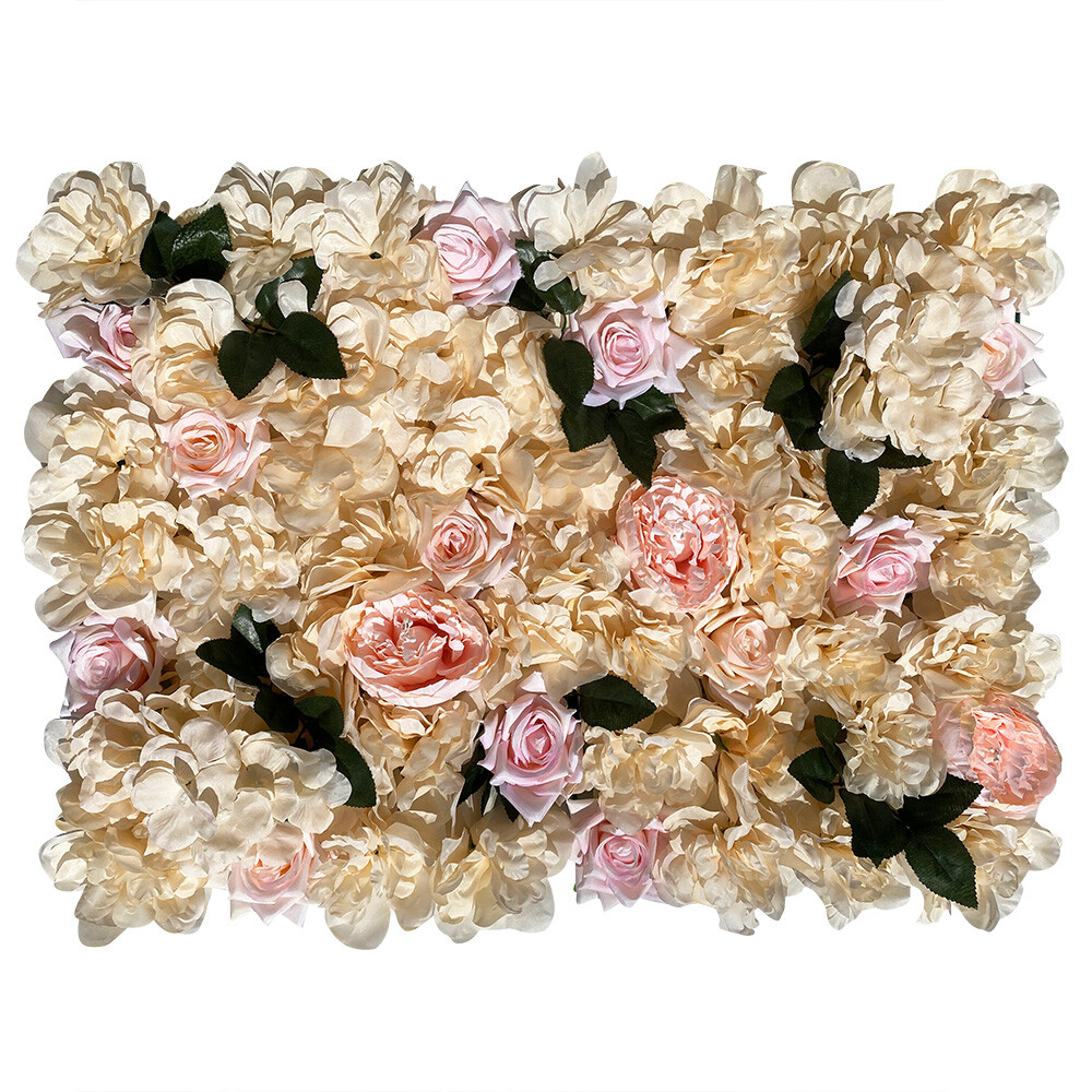 12 Pcs Artificial Rose Flower Wall Panel Bouquet Wedding Party Backdrop Decor
