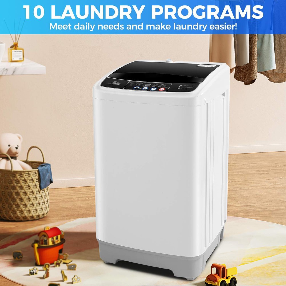 Washing Machine Full-Automatic Portable Washer Combo with Drain Pump 10 Program
